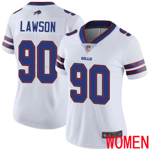 Women Buffalo Bills #90 Shaq Lawson White Vapor Untouchable Limited Player NFL Jersey
